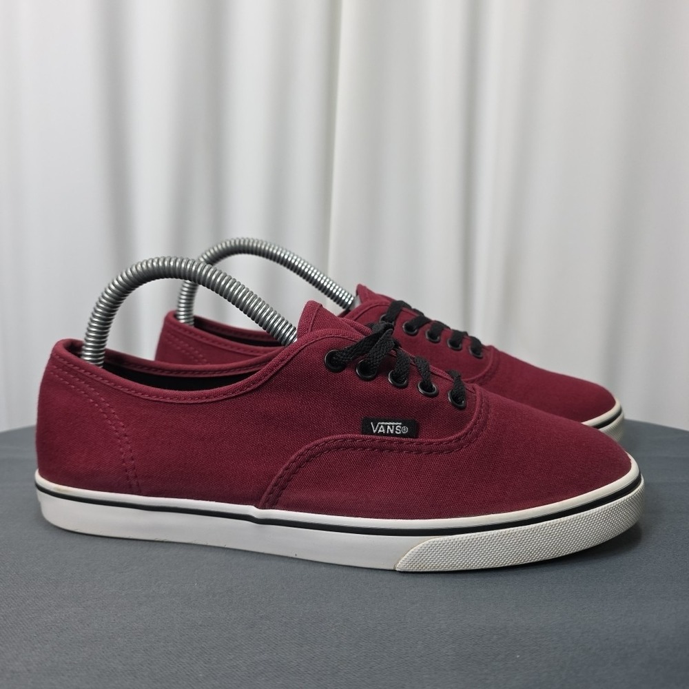 vans shoes men US Size 6.5 Burgundy Canvas Low‎ T375